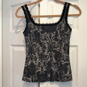 WH/BM Silver and black top